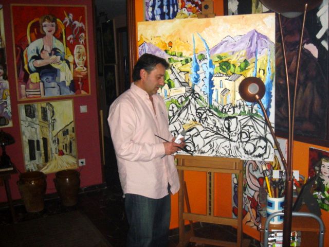ANTONIO ROA EN SU ESTUDIO